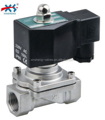Customizable Voltage PU Stainless Steel 2 Way Hot Water Solenoid Valve Normally Closed