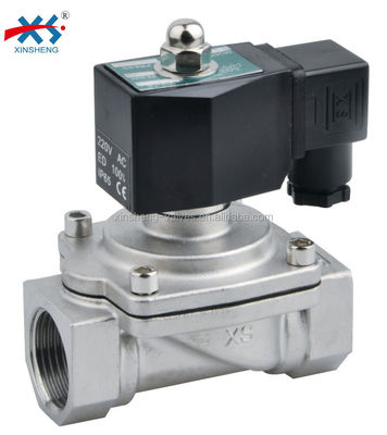 Customizable Voltage PU Stainless Steel 2 Way Hot Water Solenoid Valve Normally Closed