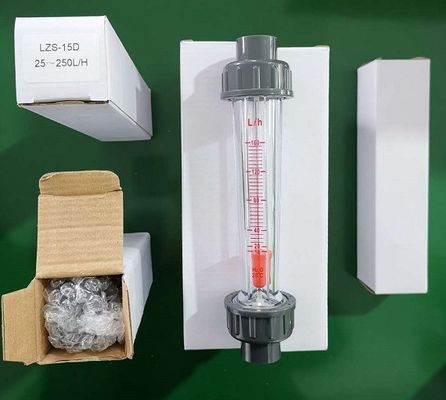 LZS-15 Plastic Tube Rotameter Flow Meter for 10-600l/h Flow Range and 0.6Mpa Pressure