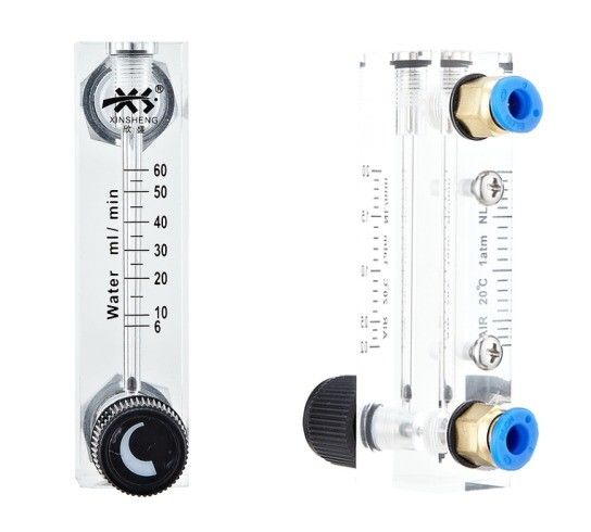 Water and Air Flowmeter 1/4 inch to 1 inch LZM Series Acrylic Panel with ± 4% Accuracy
